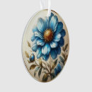 Search for daisy flower christmas tree decorations Blue