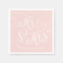 Search for blush pink wedding napkins Calligraphy