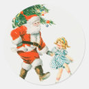 Search for vintage little girl stickers Merry christmas