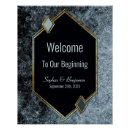 Search for welcome to our beginning wedding signs Black