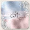 Search for blue glitter coasters Rose gold
