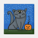 Search for halloween pumpkin magnets Cat