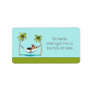 Search for tropical island return address labels Cute