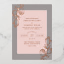 Search for rose gold and grey invitations Elegant
