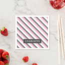 Search for diagonal stripes napkins Pink