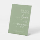 Search for food wedding signs Love and pizza