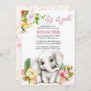 Search for safari elephant baby shower invitations Foliage