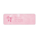 Search for baby footprint return address labels Pink