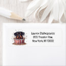 Search for brown white dog return address labels Funny