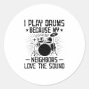 Search for funny drummer stickers Drumming