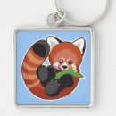 Search for red panda key rings Kawaii