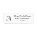 Search for modern bride return address labels Mr and mrs
