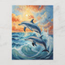 Search for jumping dolphin postcards Marine