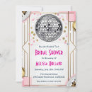 Search for disco bridal shower invitations Pink and red