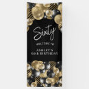 Search for 60th birthday banners Black and gold