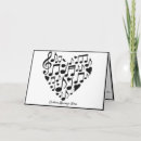 Search for musical heart cards Treble clef