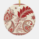 Search for paisley christmas tree decorations Red