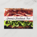 Search for sandwich shop business cards Sub