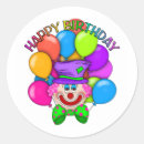 Search for happy clown stickers Birthday