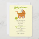 Search for green and orange invitations White