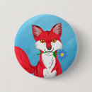 Search for smiling animal badges Red fox