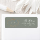 Search for green monogram return address labels Formal