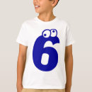 Search for 6th birthday kids tshirts Six
