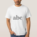 Search for alphabet tshirts Abc