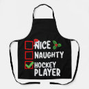 Search for naughty nice aprons Santa