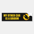 Search for witch on broom bumper stickers Moon