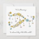 Search for flower square birth announcement cards Sweet