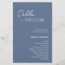 Search for dusty blue wedding programs Minimalist