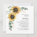 Search for square sunflower invitations Modern