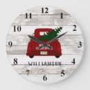 Search for rustic christmas clocks Vintage red truck