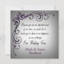 Search for purple and gray wedding invitations Marriage