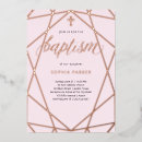 Search for geometric christening invitations Elegant