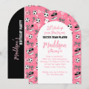 Search for soccer player invitations Pink