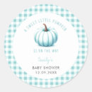 Search for blue gingham baby shower stickers Fall