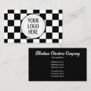 Search for checkered flag business cards Black