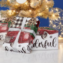Search for red truck wrapping paper Pine tree