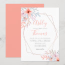 Search for gold and coral wedding invitations Greenery