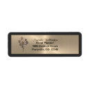 Search for black and rose gold return address labels Modern