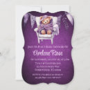 Search for purple teddy bear baby shower invitations Watercolor
