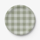 Search for green gingham plates Cottagecore