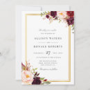 Search for elegant burgundy and gold wedding invitations Fall