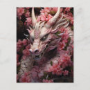 Search for japanese dragons postcards Pink