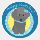 Search for grey dog stickers Birthday