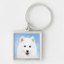 Search for samoyed dog key rings White