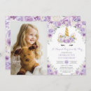 Search for unicorn 7th birthday invitations For kids