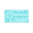 Search for chalkboard blue return address labels Snowflakes